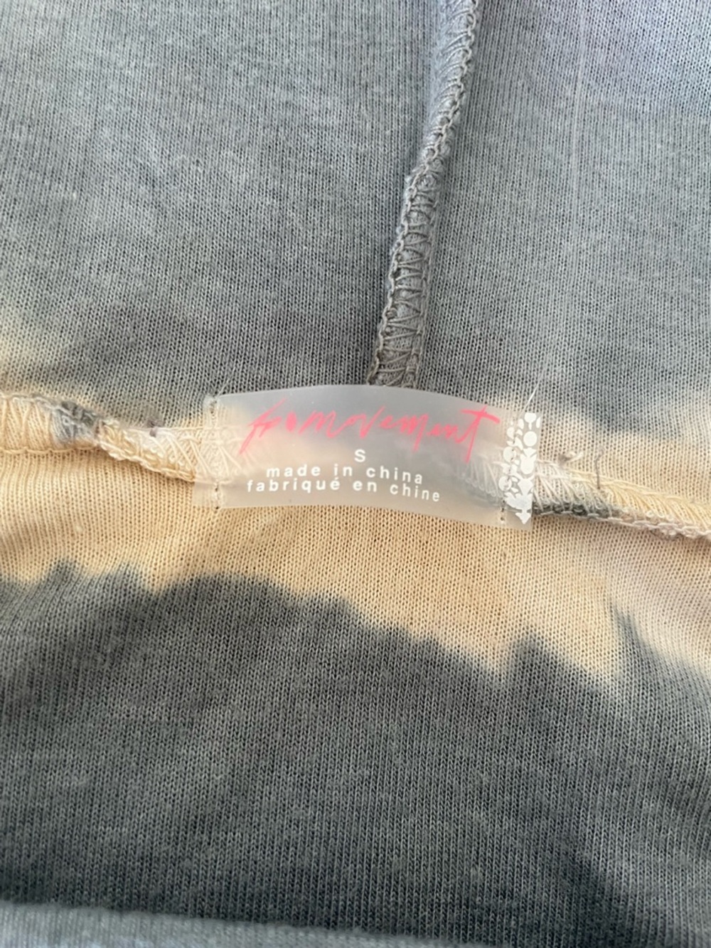 FP Movement by Free People | Gray Tie-Dye Hoodie Top | Workout Top - Picture 11 of 12
